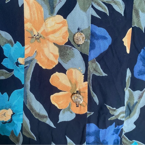 Vintage Sara Makes Dresses Maxi 90s Floral Dress Phoebe Buffay Size 8 - Picture 3 of 10